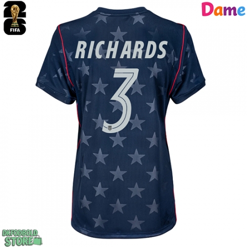 Forente stater Chris Richards #3 Replika Udebanetrøje Dame VM 2026 Kortærmet